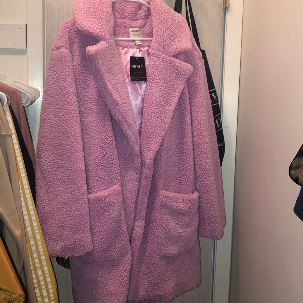 F21 teddy coat
